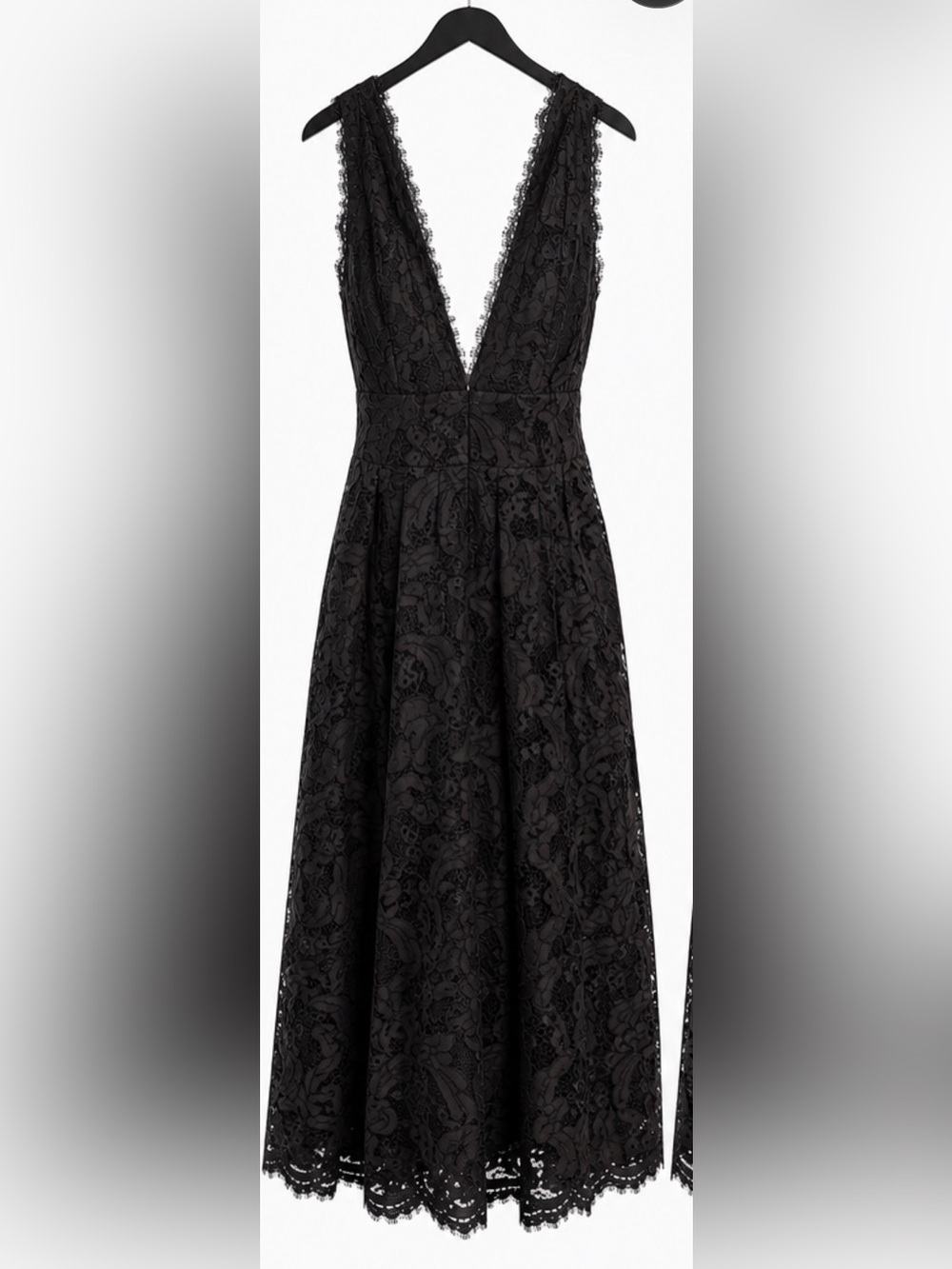 Lulu's Black Lace A-Line Midi Dress Skirt